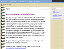 Tablet Screenshot of fraction-help.wikispaces.com