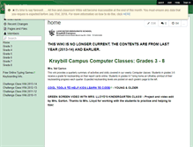 Tablet Screenshot of kraybillcomputer.wikispaces.com