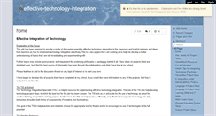 Desktop Screenshot of effective-technology-integration.wikispaces.com