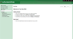 Desktop Screenshot of culturasandinas.wikispaces.com