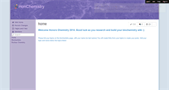 Desktop Screenshot of honchemistry.wikispaces.com