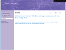 Tablet Screenshot of honchemistry.wikispaces.com