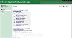 Desktop Screenshot of gourmetculinaryinstituteandsingles.wikispaces.com
