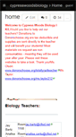 Mobile Screenshot of cypresswoodsbiology.wikispaces.com