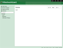 Tablet Screenshot of frillednecklizard.wikispaces.com