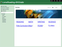 Tablet Screenshot of lionsreading-4thgrade.wikispaces.com