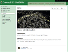 Tablet Screenshot of greeneesc21stskills.wikispaces.com