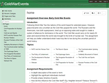 Tablet Screenshot of coldwarevents.wikispaces.com