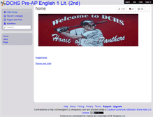 Tablet Screenshot of dchsenglish1-2.wikispaces.com