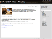 Tablet Screenshot of ipodtouch4learning.wikispaces.com