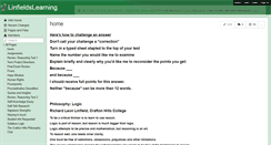Desktop Screenshot of linfieldslearning.wikispaces.com