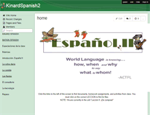 Tablet Screenshot of kinardspanish2.wikispaces.com