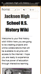 Mobile Screenshot of jacksonhighushistory.wikispaces.com