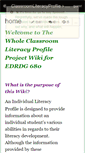Mobile Screenshot of classroomliteracyprofile.wikispaces.com
