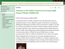 Tablet Screenshot of classroomliteracyprofile.wikispaces.com