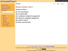Tablet Screenshot of grade6team1.wikispaces.com