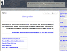 Tablet Screenshot of handy4class.wikispaces.com