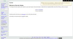 Desktop Screenshot of fineartstextiles.wikispaces.com