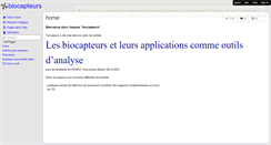 Desktop Screenshot of biocapteurs.wikispaces.com