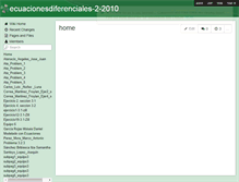 Tablet Screenshot of ecuacionesdiferenciales-2-2010.wikispaces.com