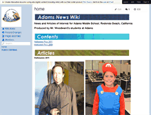Tablet Screenshot of adamsnews.wikispaces.com
