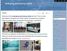 Tablet Screenshot of emerging-advertising-media.wikispaces.com