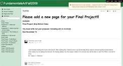 Desktop Screenshot of fundamentalsartfall2009.wikispaces.com