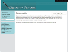 Tablet Screenshot of literaturadelperu.wikispaces.com