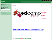 Tablet Screenshot of edcampme.wikispaces.com
