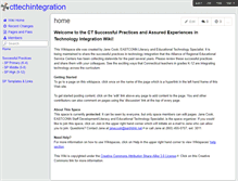 Tablet Screenshot of cttechintegration.wikispaces.com