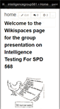 Mobile Screenshot of intelligencegroup581.wikispaces.com