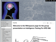 Tablet Screenshot of intelligencegroup581.wikispaces.com