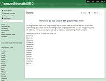 Tablet Screenshot of crozet5thmath0910.wikispaces.com