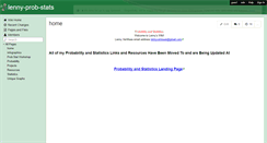 Desktop Screenshot of lenny-prob-stats.wikispaces.com