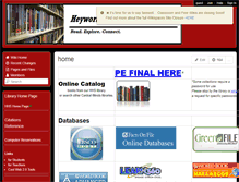Tablet Screenshot of heyhighlibrary.wikispaces.com