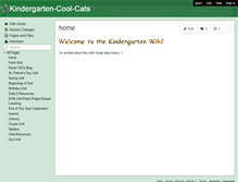 Tablet Screenshot of kindergarten-cool-cats.wikispaces.com