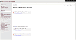 Desktop Screenshot of kuznickiclasses.wikispaces.com