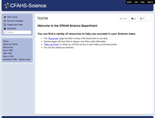 Tablet Screenshot of cfahs-science.wikispaces.com