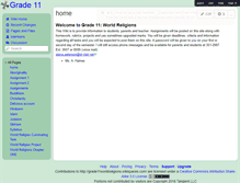 Tablet Screenshot of grade11worldreligions.wikispaces.com