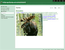 Tablet Screenshot of interactions-environment.wikispaces.com