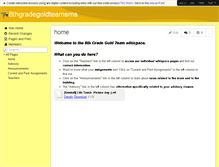 Tablet Screenshot of 8thgradegoldteamsms.wikispaces.com