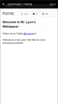 Mobile Screenshot of lyonmusic.wikispaces.com