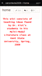 Mobile Screenshot of canontexts2009.wikispaces.com