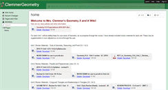 Desktop Screenshot of clemmergeometry.wikispaces.com