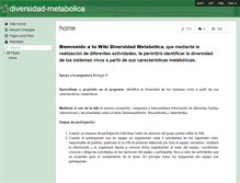 Tablet Screenshot of diversidad-metabolica.wikispaces.com