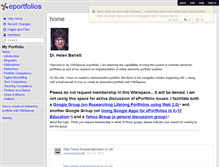 Tablet Screenshot of eportfolios.wikispaces.com
