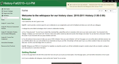 Desktop Screenshot of history-fall2010--uj-pm.wikispaces.com