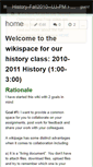 Mobile Screenshot of history-fall2010--uj-pm.wikispaces.com