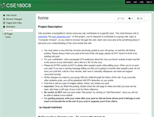 Tablet Screenshot of cse180c8.wikispaces.com
