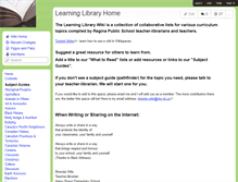 Tablet Screenshot of learninglibrary.wikispaces.com